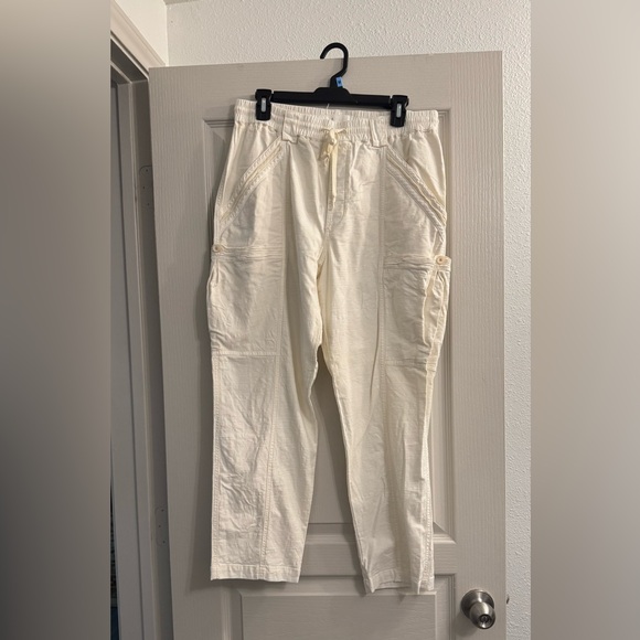 Anthropologie  Off-White Cargo Pants - Picture 1 of 8